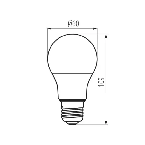 Ampoule LED A60 E27 7,9W - Blanc Naturel 4000K - 1055 Lumens