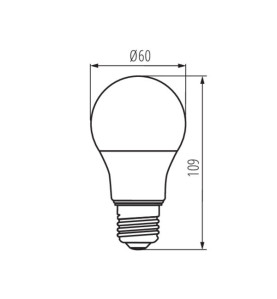 Ampoule LED A60 E27 7,9W - Blanc Naturel 4000K - 1055 Lumens