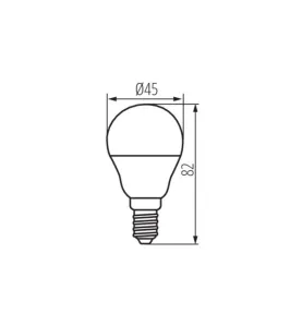 Ampoule LED G45 E14 Blanc Naturel 5,9W 806lm 4000K - Culot E14, Angle 150°, Classe énergétique D