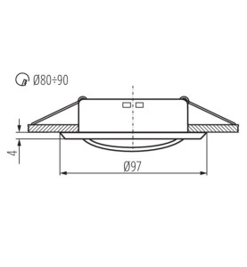 Support de spot encastrable ARGUS II - 10W MAX, Classe II/III, IP20, Gx5,3/GU10