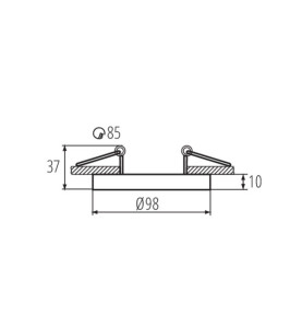 Spot TINY BORD - Spot encastré décoratif 10W MAX, IP20, 30°