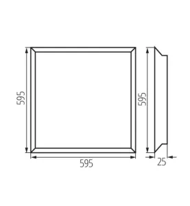 Panneau LED encastré 595x595mm 38W 4560lm 4000K Blanc Naturel