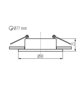 Support de spot LED FELINE DSO 10W MAX, Culot GU10/GU5.3 Ø90mm