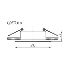 Support de spot LED FELINE DSO 10W MAX, Culot GU10/GU5.3 Ø90mm