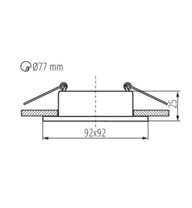 Support de Spot noir FELINE DSL - Carré Élégant Culot GU10 GU5.3