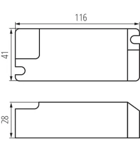 Alimentation LED BLINGO DRV - 40W, 1100mA, IP20, Connecteur de raccordement