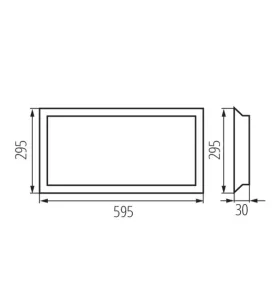 Panneau LED encastré sans driver BLINGO CV - 22W, 3000 lm, 4000K, IP20