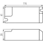 Alimentation LED BLINGO DRV - 24W, Classe II, IP20, 27-42V DC 1000mA