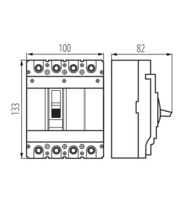 Disjoncteur Compact MCCB KMCCB 125A IP20 800V 50Hz