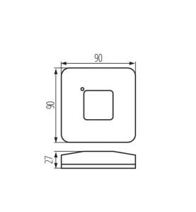 Détecteur de mouvement HF SQMOTION - 800VA, 360° de détection, IP20