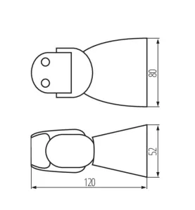 Détecteur de mouvement PIR ALER-N - 1200VA, IP65, Portée 12m, Angle 120°