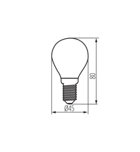 Ampoule LED E14 Filament 4,6W Blanc Chaud 2700K 470lm