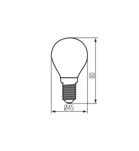 Ampoule LED E14 Filament 4,6W Blanc Chaud 2700K 470lm