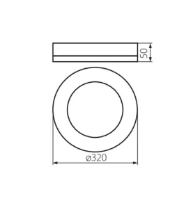 Plafonnier LED TURA LED - 24W, 1800lm, IP65, 4000K