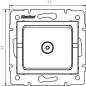 Prise d'antenne type F LOGI - 64 x 69 mm