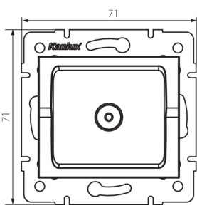 Prise d'antenne type F LOGI - 64 x 69 mm