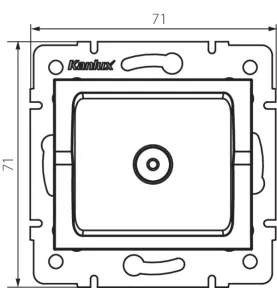 Prise d'antenne type F LOGI - 64 x 69 mm