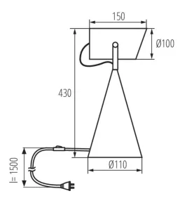 Lampe de table blanche LARATA E27 - 5W, 110° orientable