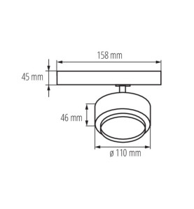 Projecteur sur rail LED 28W - Blanc Naturel, 2800 lm, IP20, Classe II