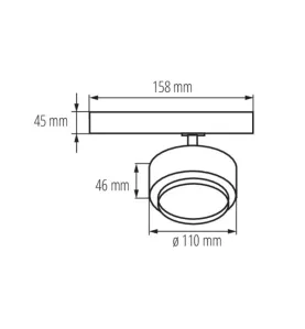 Projecteur sur rail LED 28W - Blanc Naturel, 2800 lm, IP20, Classe II