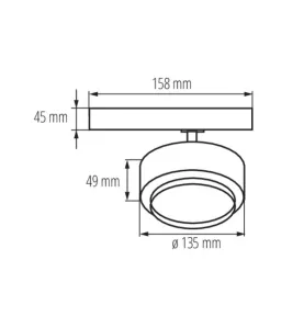 Projecteur sur rail LED 38W - Angle réglable 15-45° - Indice IP20 - Garantie 5 ans