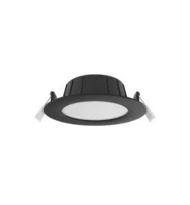 Collerette plat noir pour downlight CYNIUS 15W - Ø168mm - Hauteur 25mm - IP20