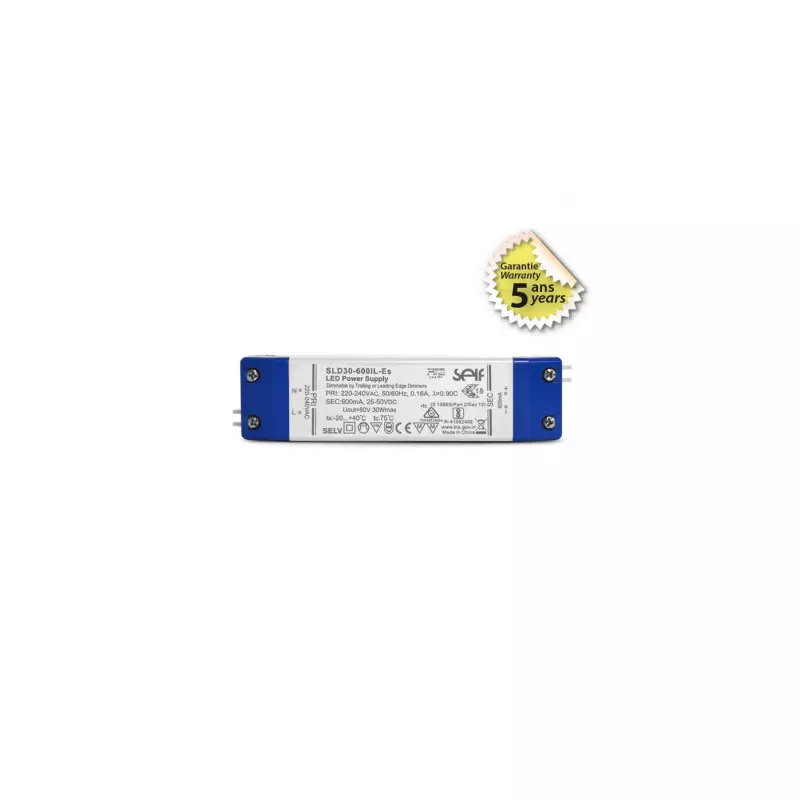 Alimentation LED 25-50VDC 28W Dimmable - Garantie 5 ans - IP20