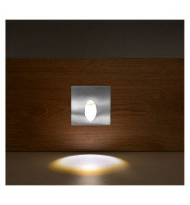 Spot encastrable LED balise - 80x80 mm - 3W - 3000K - IP54 230V