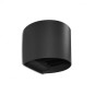 Applique Murale LED Rond Noir - 6W - 3000K - IP54 - 390lm