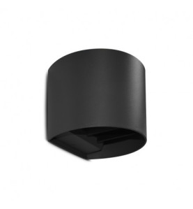 Applique Murale LED Rond Noir - 6W - 3000K - IP54 - 390lm