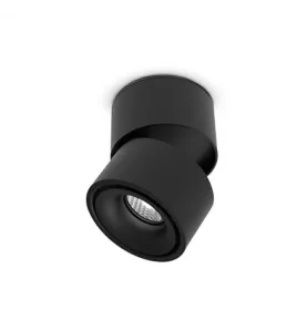 Applique Décorative CCT 12W Noir - Inclinable - 1000lm - Ø102mm - 3000-4000-6000K