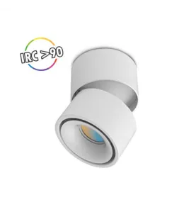 Applique Décorative CCT 12W Blanc Inclinable - 1000lm - 3000-6000K - Ø102mm