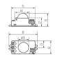 Détecteur de mouvement HF ROLF JQ - 360° - 1200VA - IP20 - 42mm x 42mm x 92mm