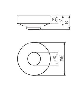 Détecteur de mouvement HF ROLF JQ - 96mm - 360° - IP20 - 1200VA