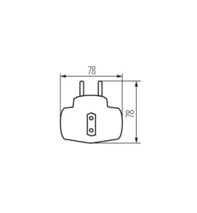 Multiprises - 16A - IP20 - 78mm - 250V AC - Type E - ZARK