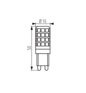 Source lumineuse LED ZUBI LED - 4W - Blanc du Jour - G9 - 520lm