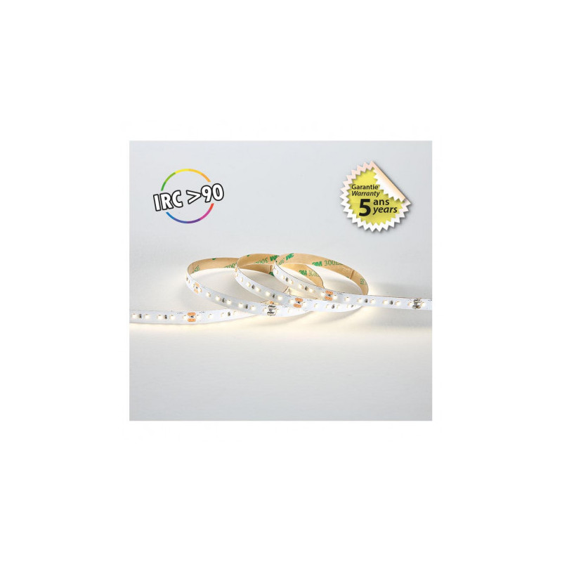 Bandeau LED 4000K 120 LED/m 10W/m 5m IP20 24V IRC90