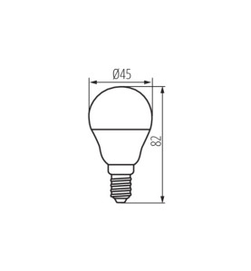 Ampoule LED IQ-LED G45 - E14 - 5,9W - 806lm - Blanc Chaud 2700K - Blanc - Ø45mm