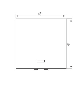 Interrupteur simple BIURO pour luminaire LED - 250V AC - 16AX - ABS - 45x45mm