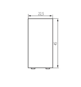 Interrupteur BIURO - 45mm - 250V AC - 10AX - 1 module