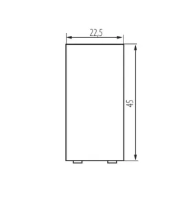 Interrupteur BIURO - 45mm - 250V AC - 10AX - 1 module