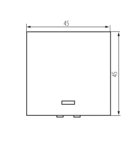 Bouton poussoir BIURO - 45mm x 45mm - 250V AC - 10AX - ABS