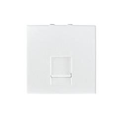 Prise informatique simple RJ45 Cat 5e - 45mm x 45mm - ABS - 2 modules