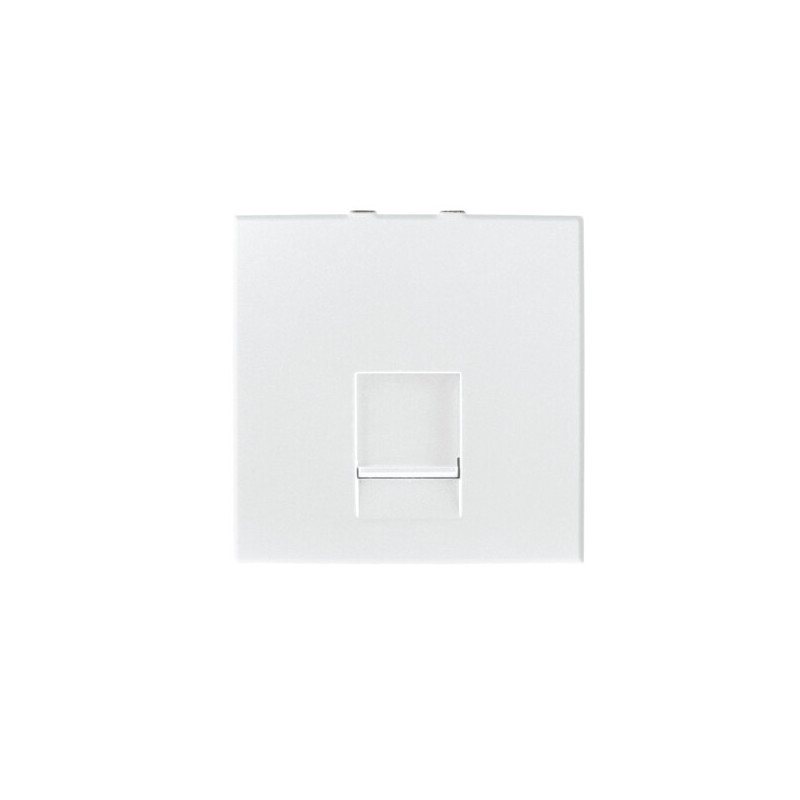 Prise informatique simple RJ45 Cat 5e - 45mm x 45mm - ABS - 2 modules