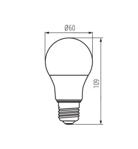 Ampoule LED IQ-LED A60 - 7,9W - Blanc du Jour 6500K - E27 - 1055lm