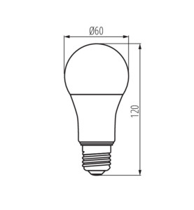 Ampoule LED IQ-LED A60 - 11W - Blanc Chaud 2700K - E27 - 1521lm