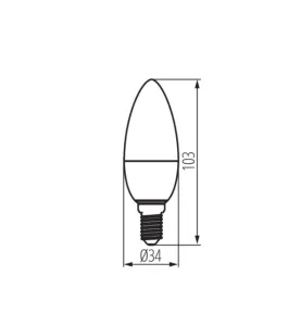 Ampoule LED IQ-LED C35 - 3,5W - E14 - Blanc Chaud 2700K