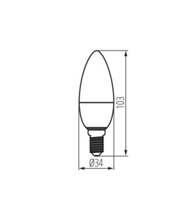 Ampoule LED IQ-LED C35 - 3,5W - Blanc Naturel 4000K - E14 - 470lm