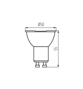 Ampoule LED IQ-LED GU10 4,9W - Blanc Chaud - 550lm - 2700K