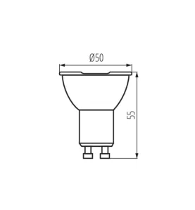 Ampoule LED IQ-LED GU10 4,9W - Blanc Chaud - 550lm - 2700K